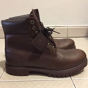 Vintage (new) brown leather timberland boots